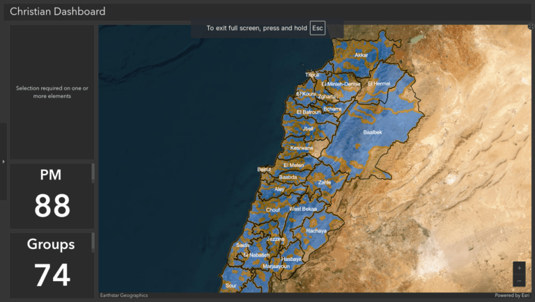 Lebanon Map – Christian Dashboard