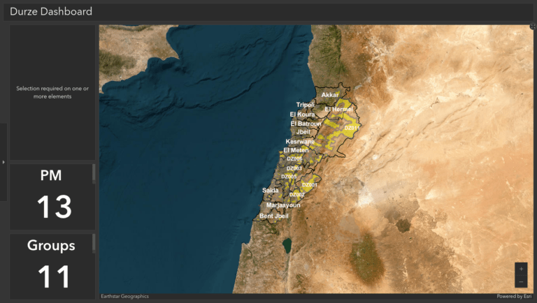 Lebanon Map – Durze Dashboard