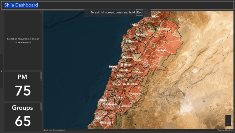 Lebanon Map – Shiia Dashboard
