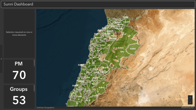 Lebanon Map – Sunni Dashboard